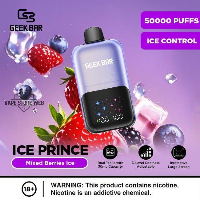 Geek Bar Ice Prince 50000 Puffs Disposable Vape 50mg - Image 5